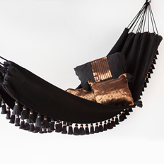 Product image of Lula Mena black and gold hammock 