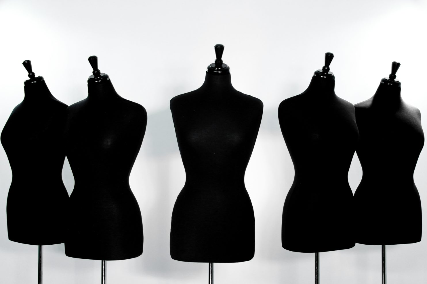 Black and White image of mannequins