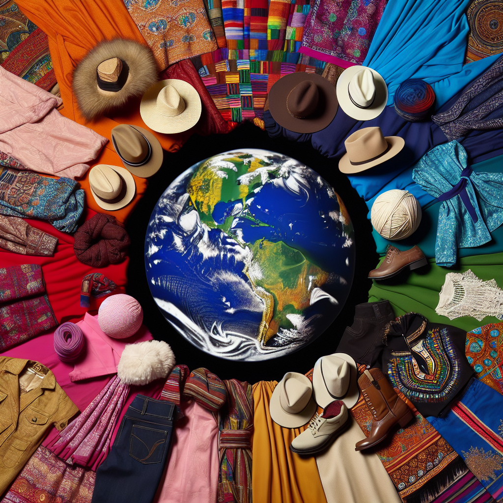 AI photo of the world with clothing around it.