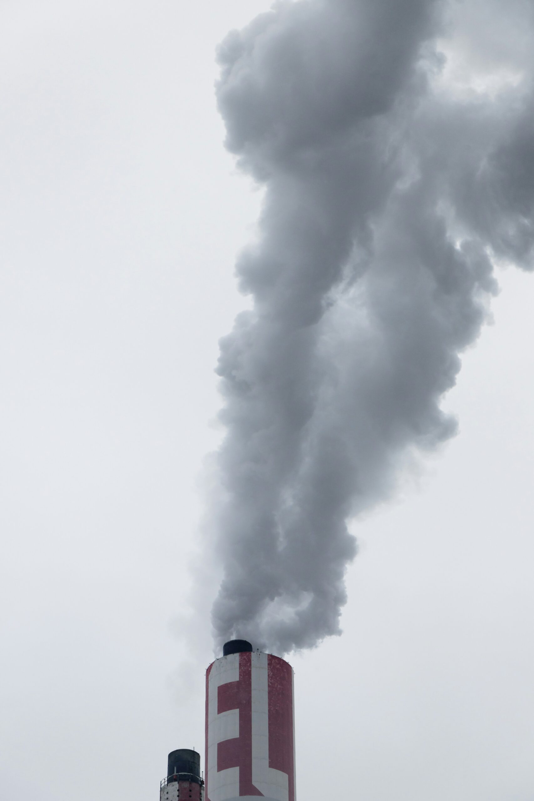 Smoke stacks from a factory