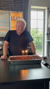 Bret, CEO of Stars Design Group with our 25th Birthday Cake