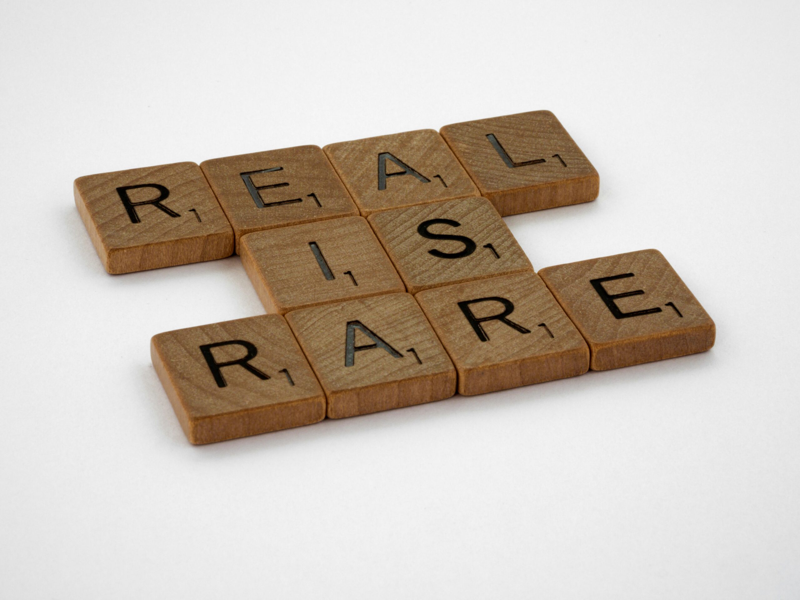 word blogs spelling out real is rare