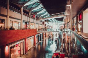 a colorful shopping mall